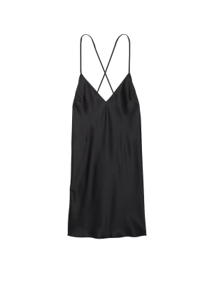 Пеньюар Satin Open-Back Slip Black
