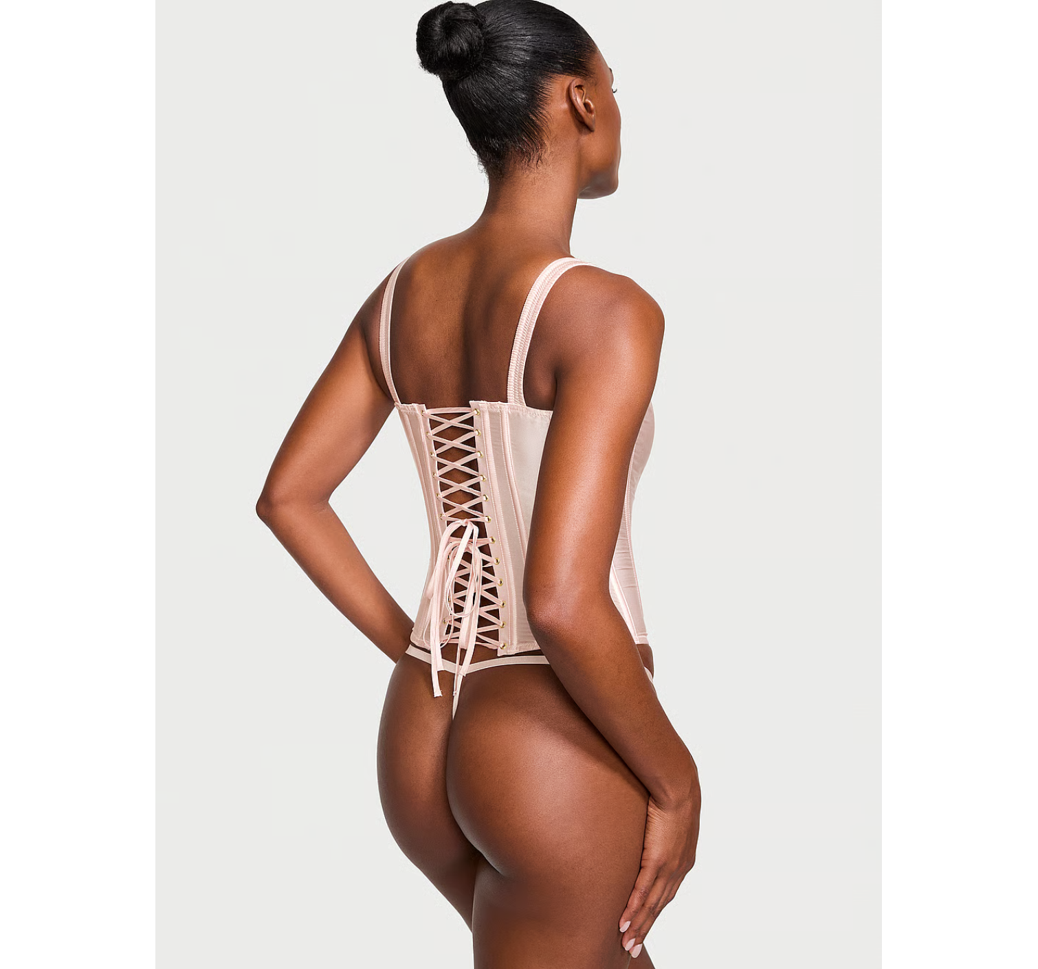 Комплект The Classic Silk Corset Set Pink
