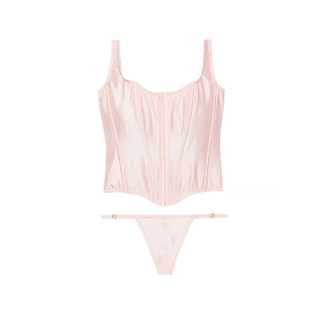 Комплект The Classic Silk Corset Set Pink