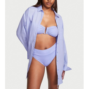 Рубашка Oversized Linen Shirt Cover Up Blue
