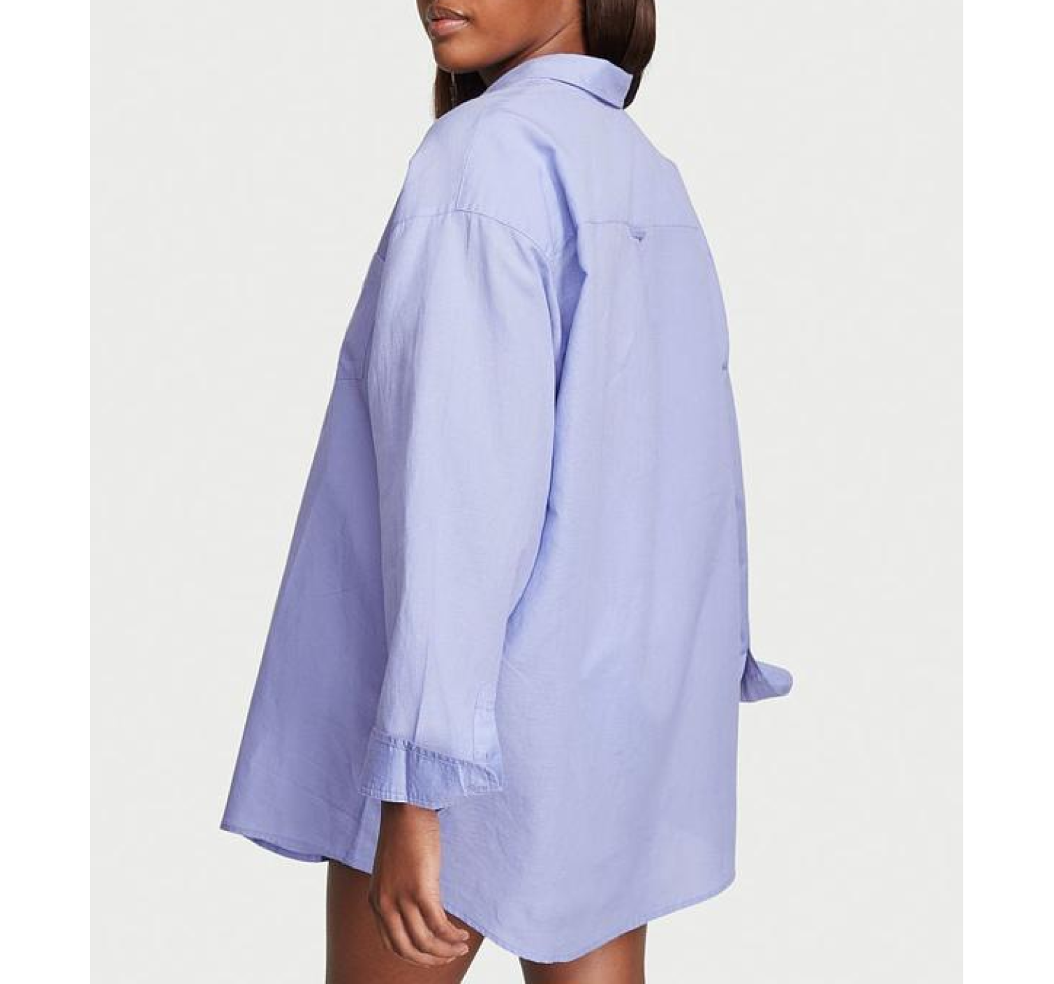 Рубашка Oversized Linen Shirt Cover Up Blue