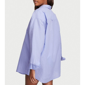 Рубашка Oversized Linen Shirt Cover Up Blue