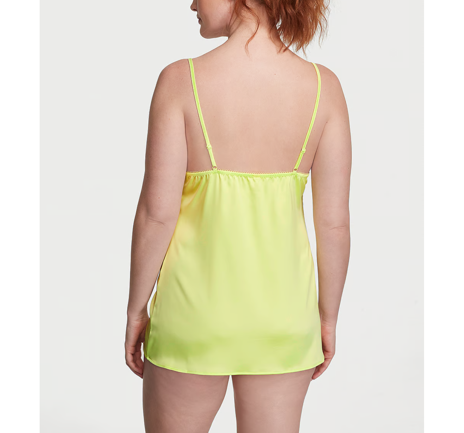 Пеньюар Tease Satin Lace-Trim Mini Slip Citron Glow