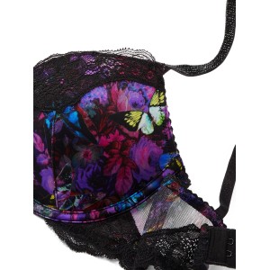 Комплект белья Shine Strap Lace Push-Up Bra Thong Moody Floral