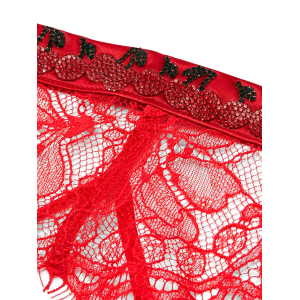 Комплект белья Shine Strap Lace Push-Up Bra Set Cherry Red
