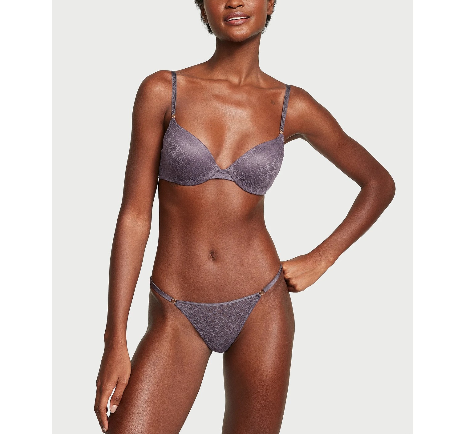 Комплект белья Icon Push-Up Demi Bra Tornado Thong Set