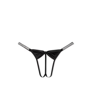 Трусики Shine Bow Satin Crotchless V-String Panty