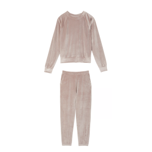 Спортивний костюм Velour Ribbed Crewneck Set Candlelight Rose