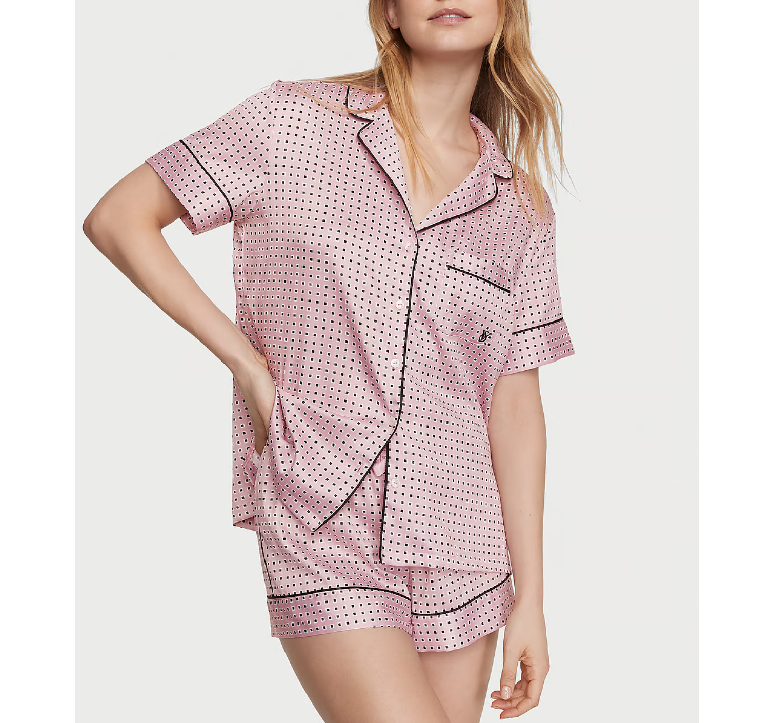 Пижама Satin Short Pajama Set Print