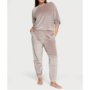 Спортивний костюм Velour Ribbed Crewneck Set Candlelight Rose