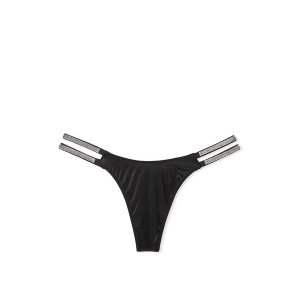 Трусики Double Shine Strap Smooth Thong Panty Black