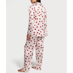 Піжама Satin Long Pajama Set Coconut White Lollipops