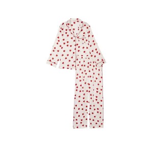 Піжама Satin Long Pajama Set Coconut White Lollipops