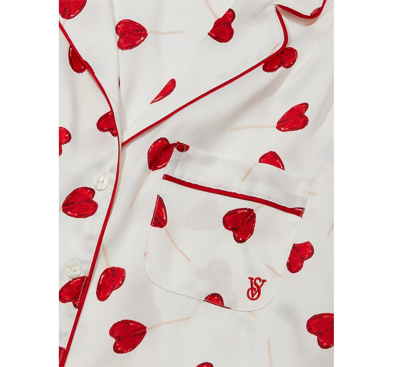 Піжама Satin Long Pajama Set Coconut White Lollipops