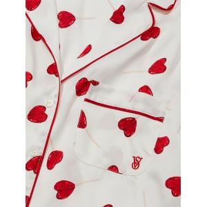 Піжама Satin Long Pajama Set Coconut White Lollipops