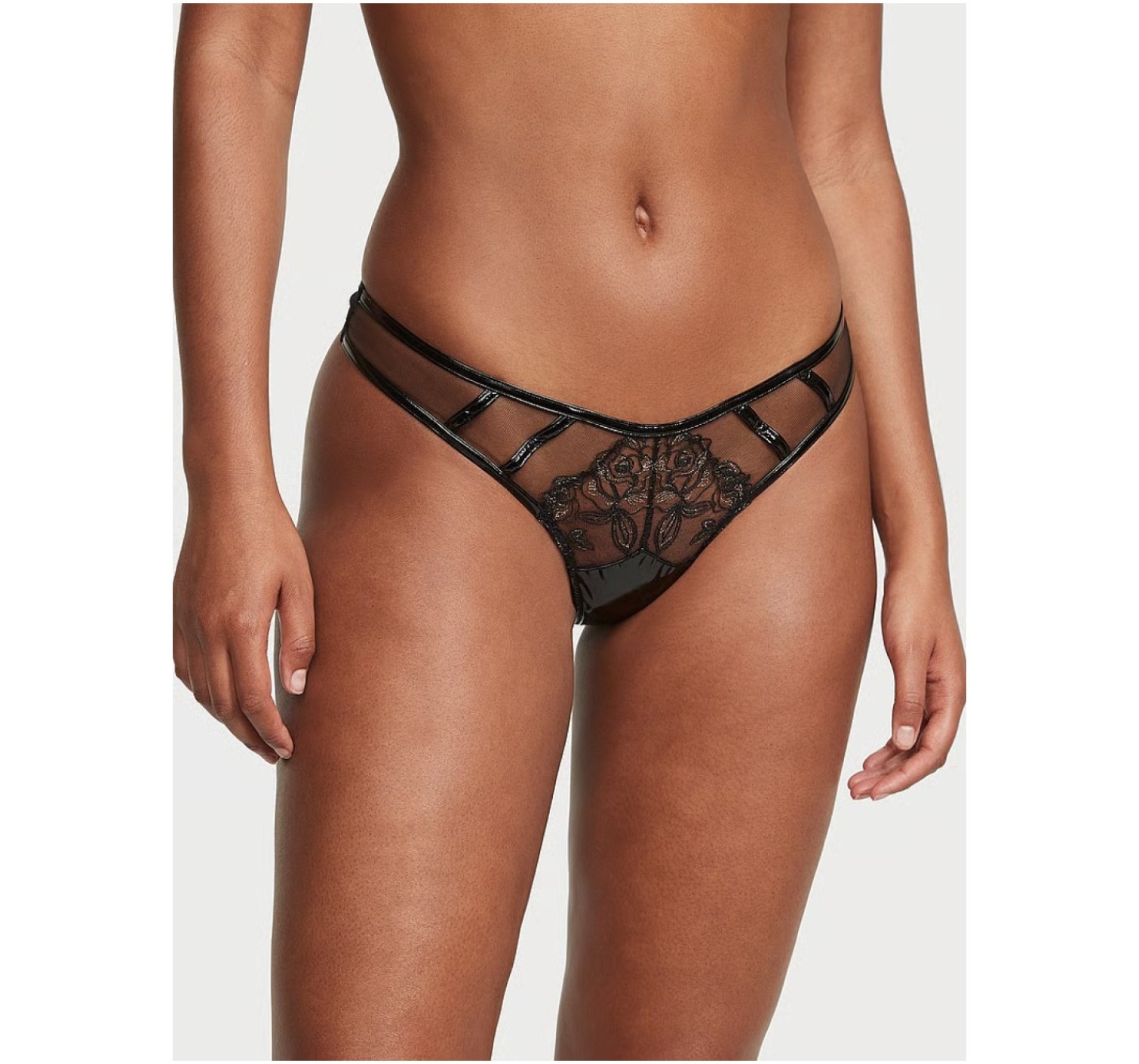 Комплект білизни Rose Embroidery Push-Up Bra Black Set