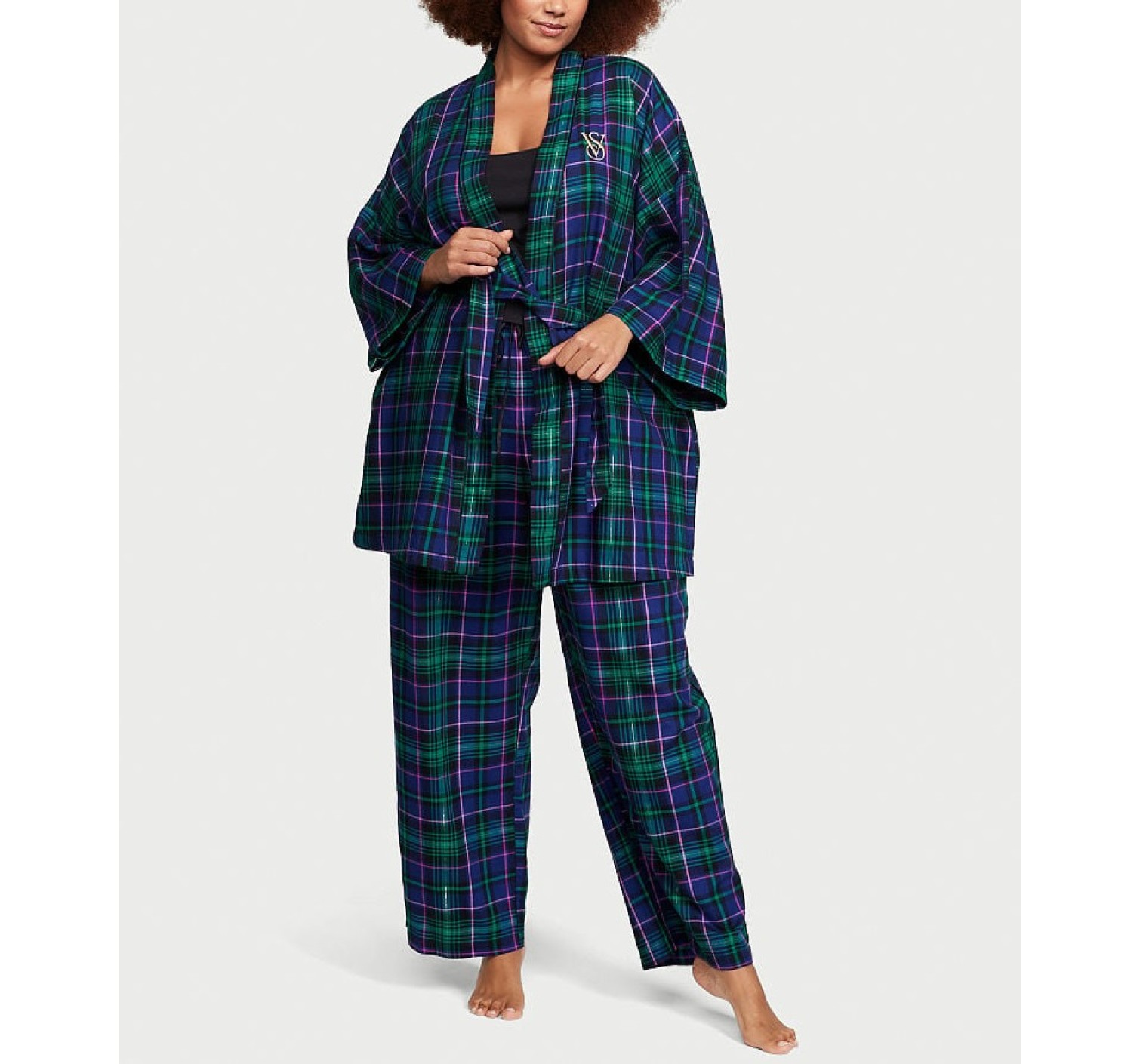 Піжама Flannel 3-Piece Long Pajama Set Plaid