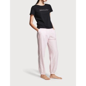 Пижама Short Sleeve T-Shirt Flannel Pyjamas Stripe