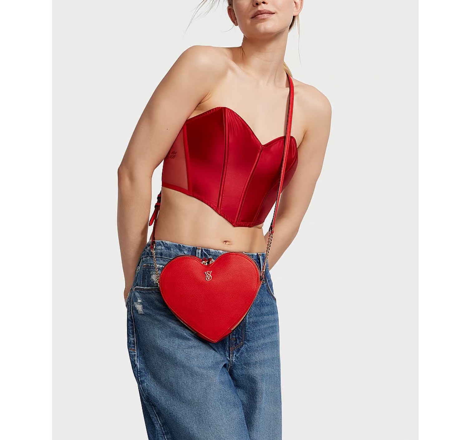 Сумка Heart Crossbody Bag Red