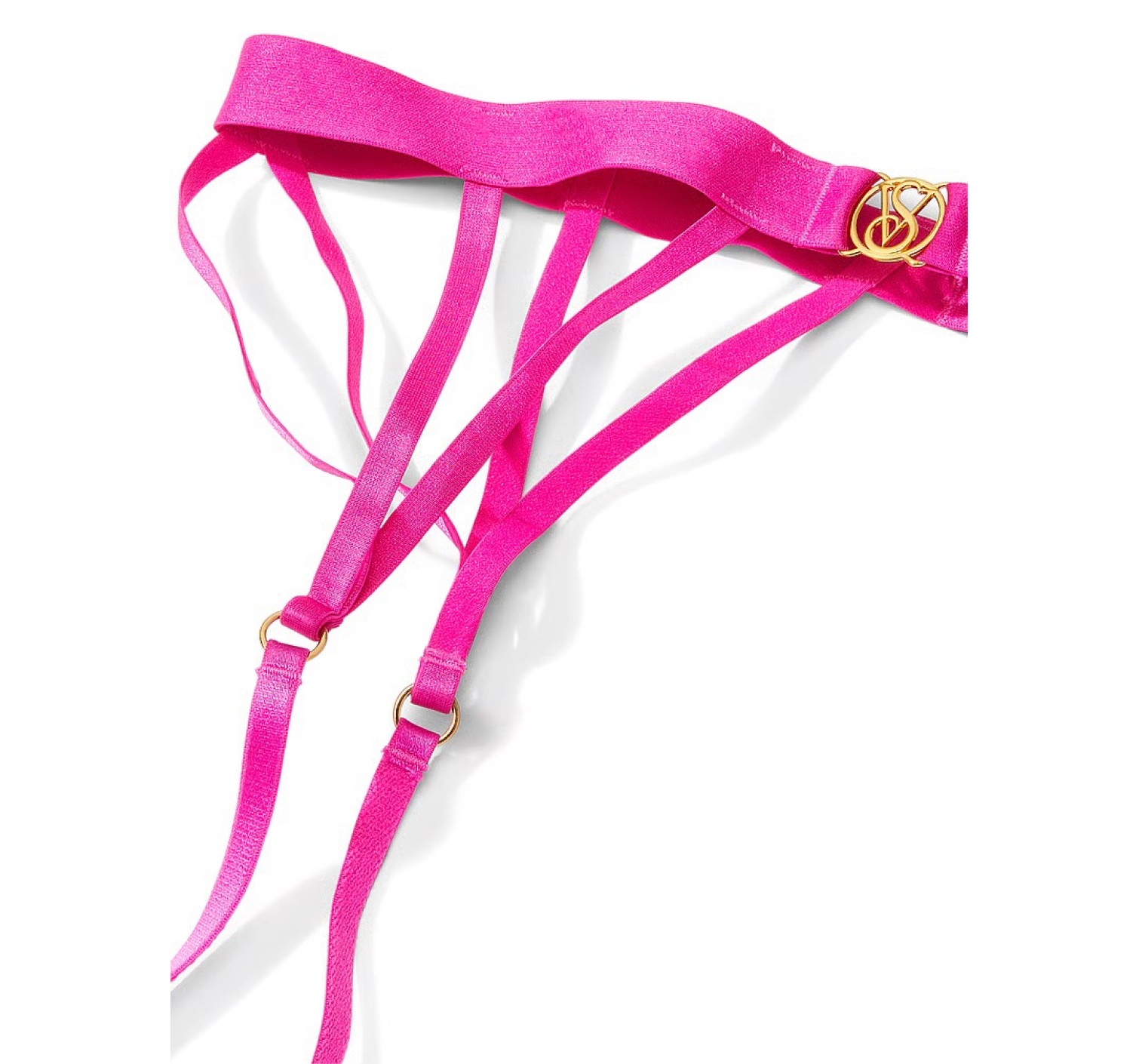Комплект белья Logo Lace Open-Cup Demi Bra Fuchsia Frenzy Set