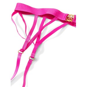 Комплект белья Logo Lace Open-Cup Demi Bra Fuchsia Frenzy Set
