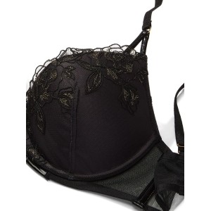Комплект білизни Rose Embroidery Push-Up Bra Black Set