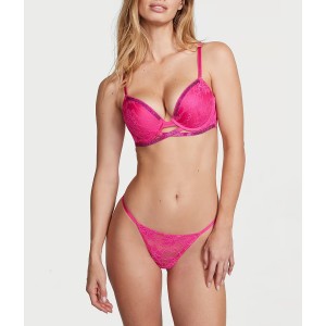 Трусики Shine Strap Lace V-String Panty Forever Pink