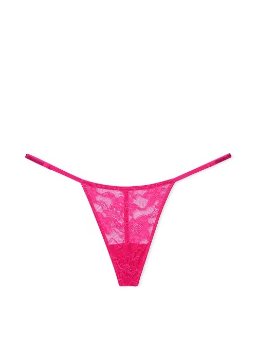 Трусики Shine Strap Lace V-String Panty Forever Pink