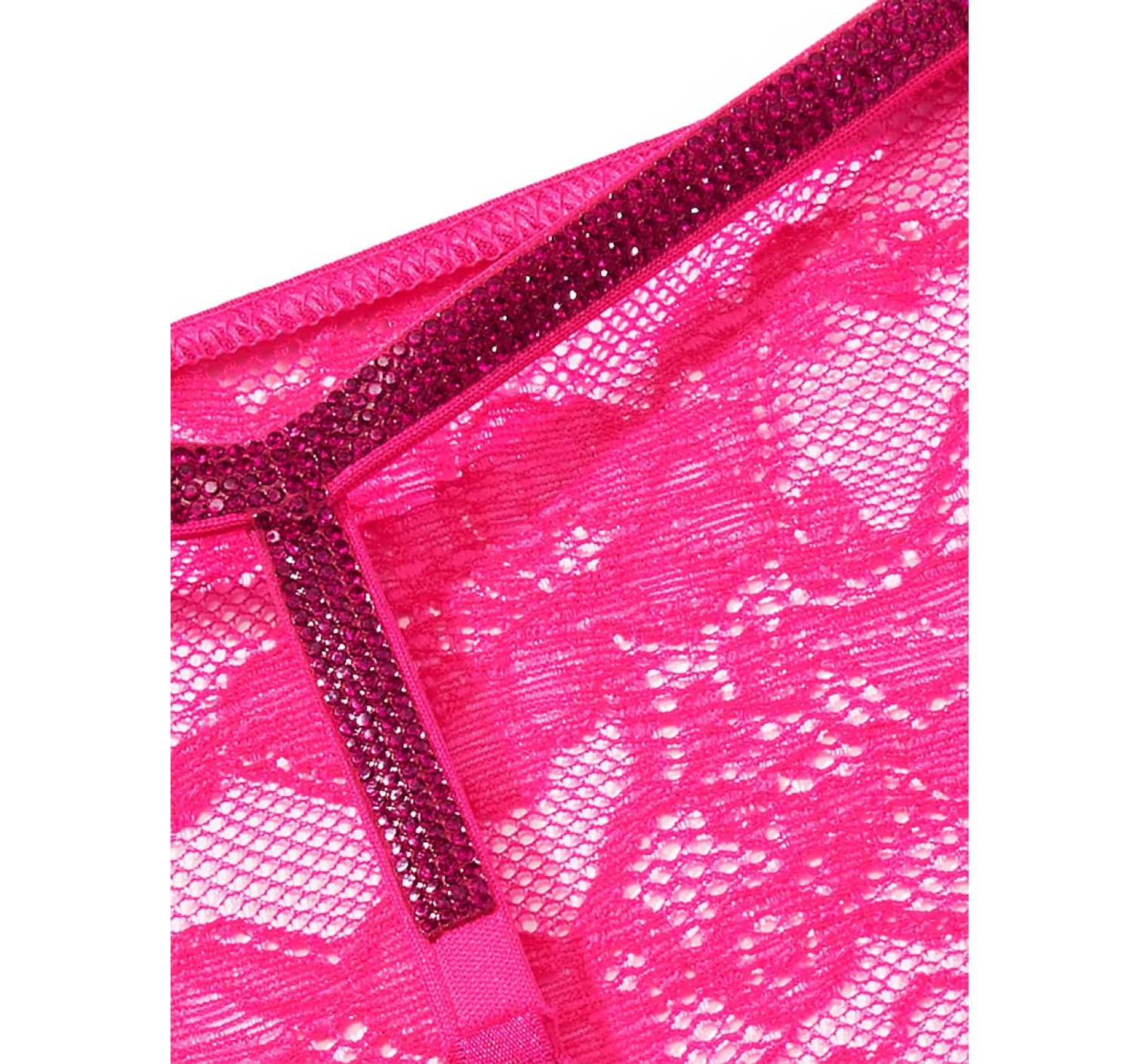 Трусики Shine Strap Lace V-String Panty Forever Pink