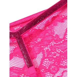 Трусики Shine Strap Lace V-String Panty Forever Pink