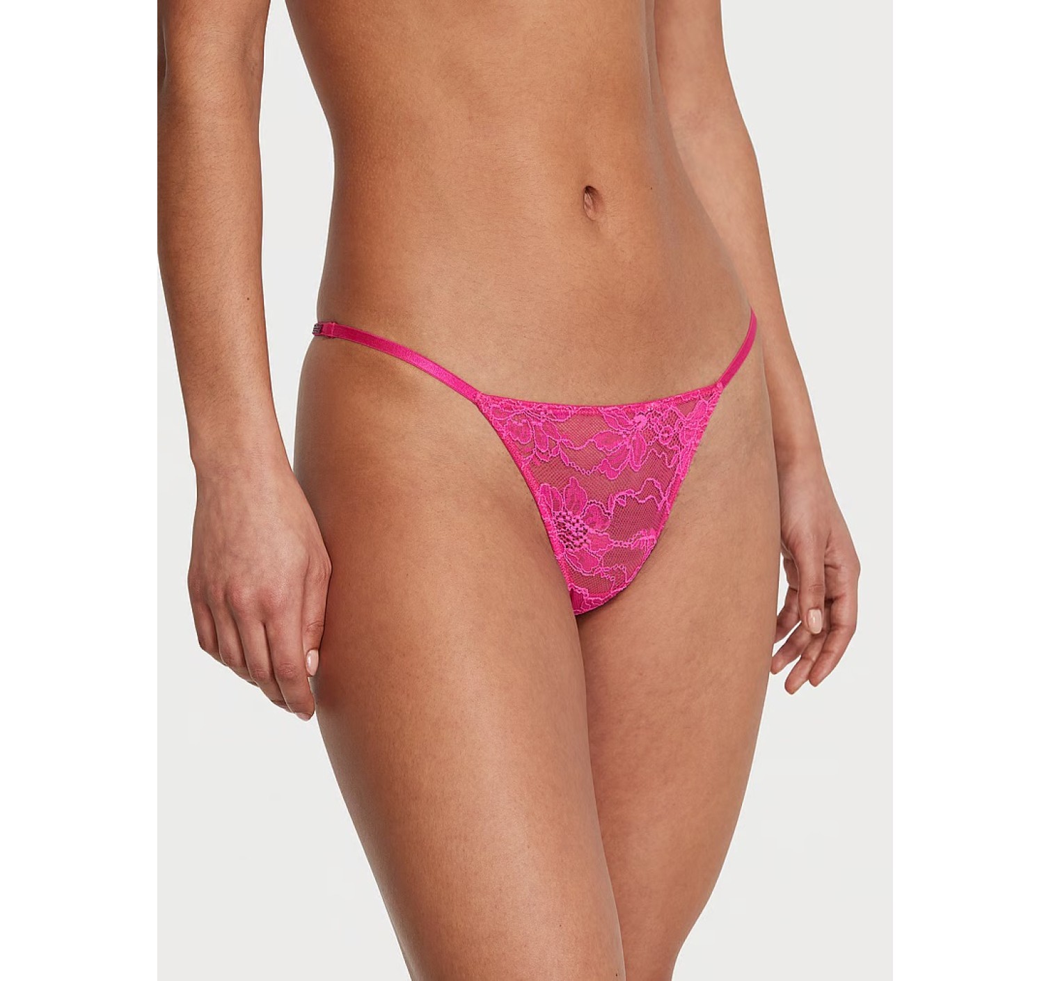 Трусики Shine Strap Lace V-String Panty Forever Pink