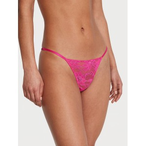 Трусики Shine Strap Lace V-String Panty Forever Pink