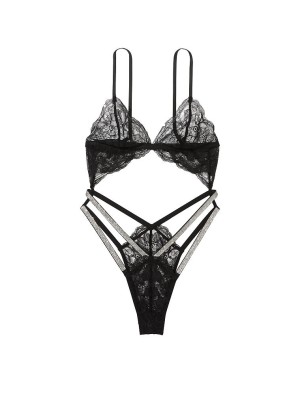 Боди Lace Triangle Chain Shine Strap Teddy