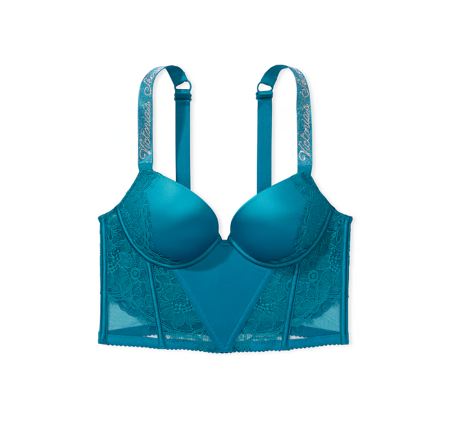 Комплект белья Very Sexy Shine Strap Lace Push-Up Corset Top Bra set Evening Tide
