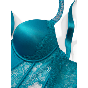 Комплект белья Very Sexy Shine Strap Lace Push-Up Corset Top Bra set Evening Tide