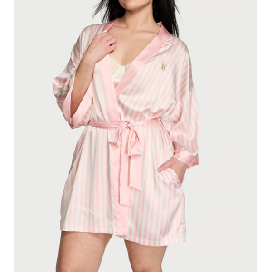 Сатиновий халат The Tour '23 Iconic Pink Stripe Robe Iconic Stripe
