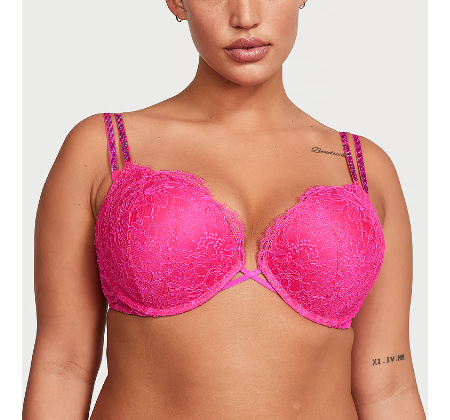 Комплект белья Bombshell Add-2-Cups Shine Strap Lace Push-Up Bra Set