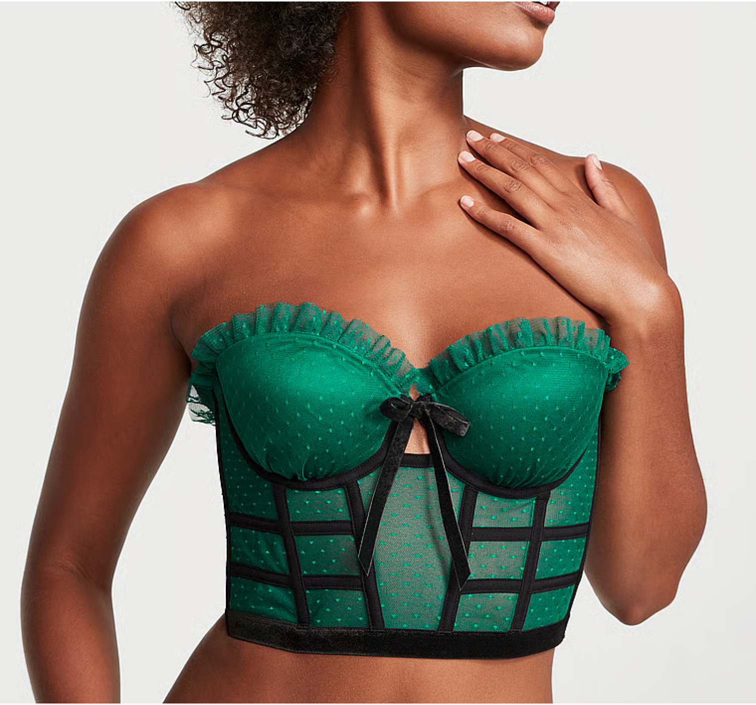 Комплект белья DREAM ANGELS Strapless Dotted Mesh Corset Top Set