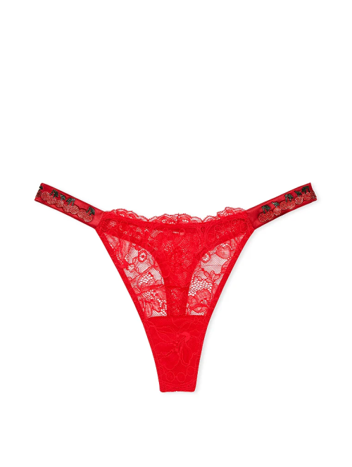 Трусики Shine Strap Thong Panty Cherry Red