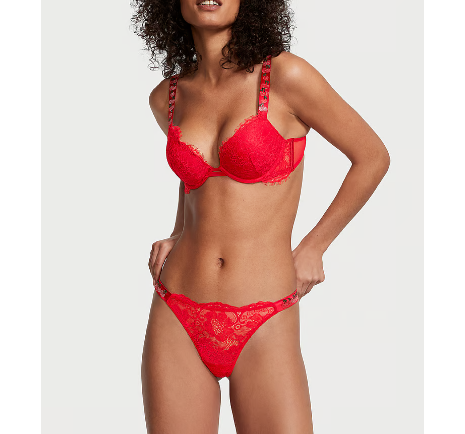 Трусики Shine Strap Thong Panty Cherry Red