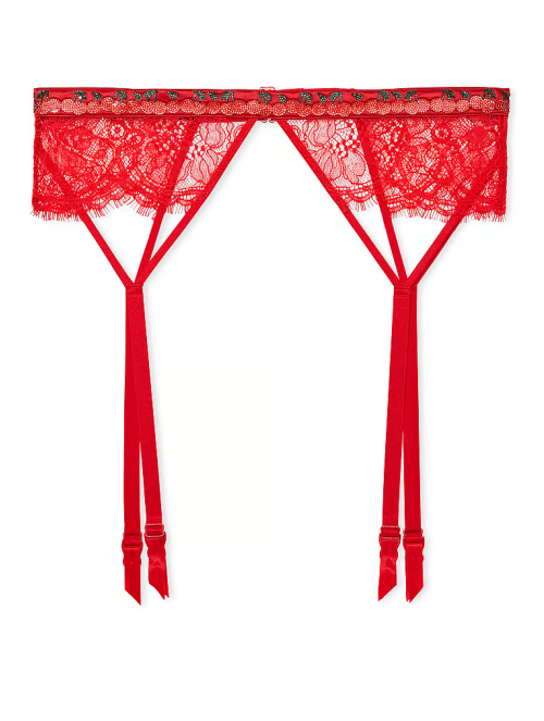Пояс Shine Strap Lace Garter Belt Cherry Red