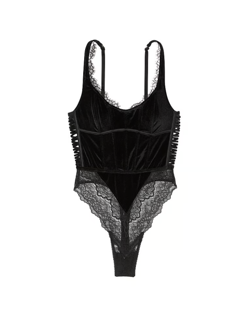 Боди Wicked Velvet Unlined Vintage Lace Corset Teddy