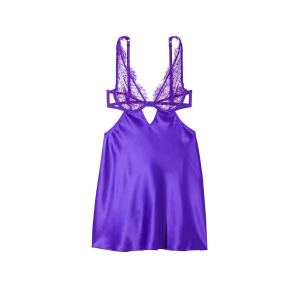 Пеньюар Victoria Secret Lace Satin Cutout Slip Purple