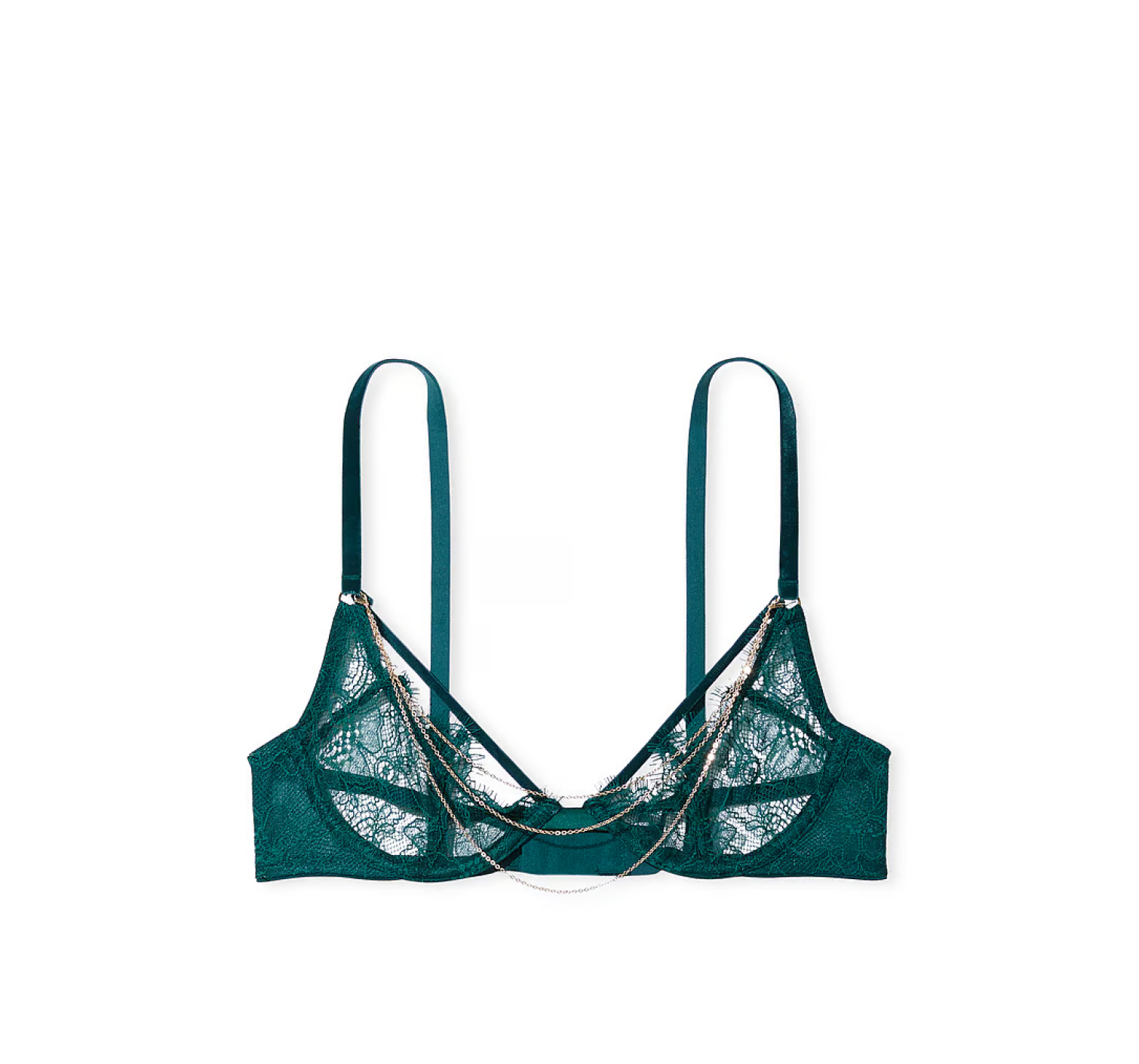 Комплект белья VERY SEXY Delicate Chain Open-Cup Lace Demi Bra Set