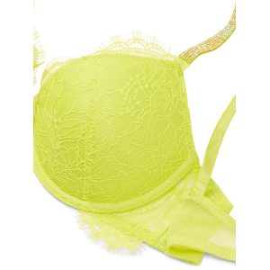 Комплект белья Shine Chain Strap Lace Push-Up Bra Limelight