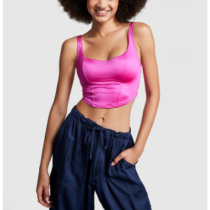 Корсетний топ Satin Lightly Lined Corset Top Pink Berry