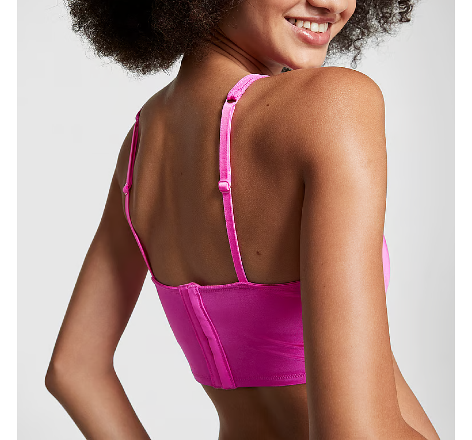 Корсетний топ Satin Lightly Lined Corset Top Pink Berry