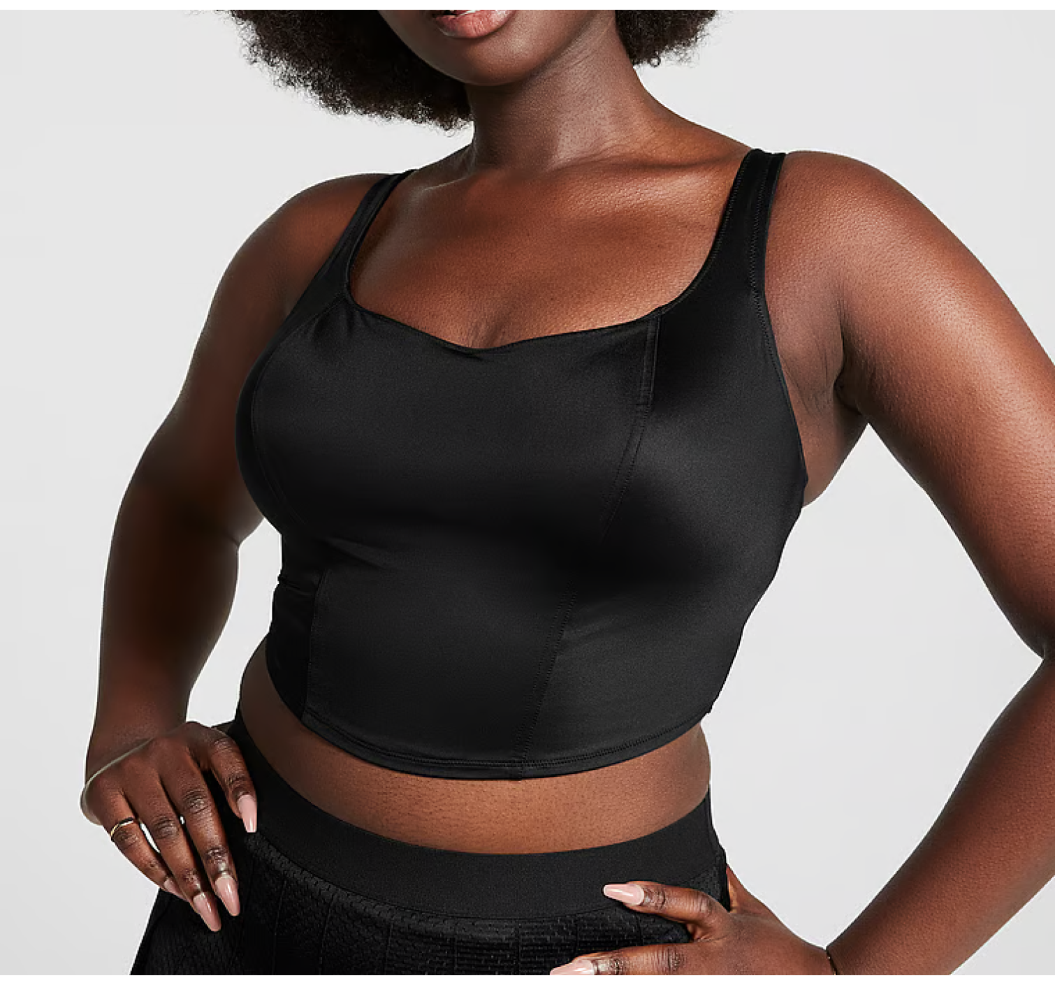 Корсетний топ Satin Lightly Lined Corset Top Black
