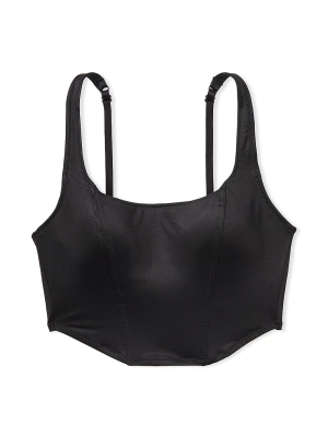 Корсетный топ Satin Lightly Lined Corset Top Black