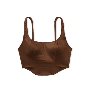 Корсетный топ Satin Lightly Lined Corset Top Chocolate Kiss